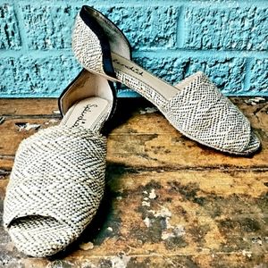 Splendid Akron Peeptoe Rattan Suede D'Orsay Flats